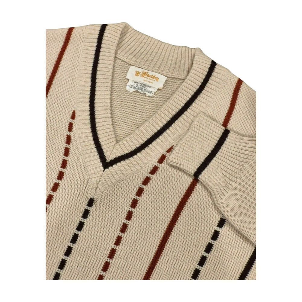 VTG Finchley‎ Fifth Ave Wool Blend V-Neck Pullover Sweater Made In Italy Men's L